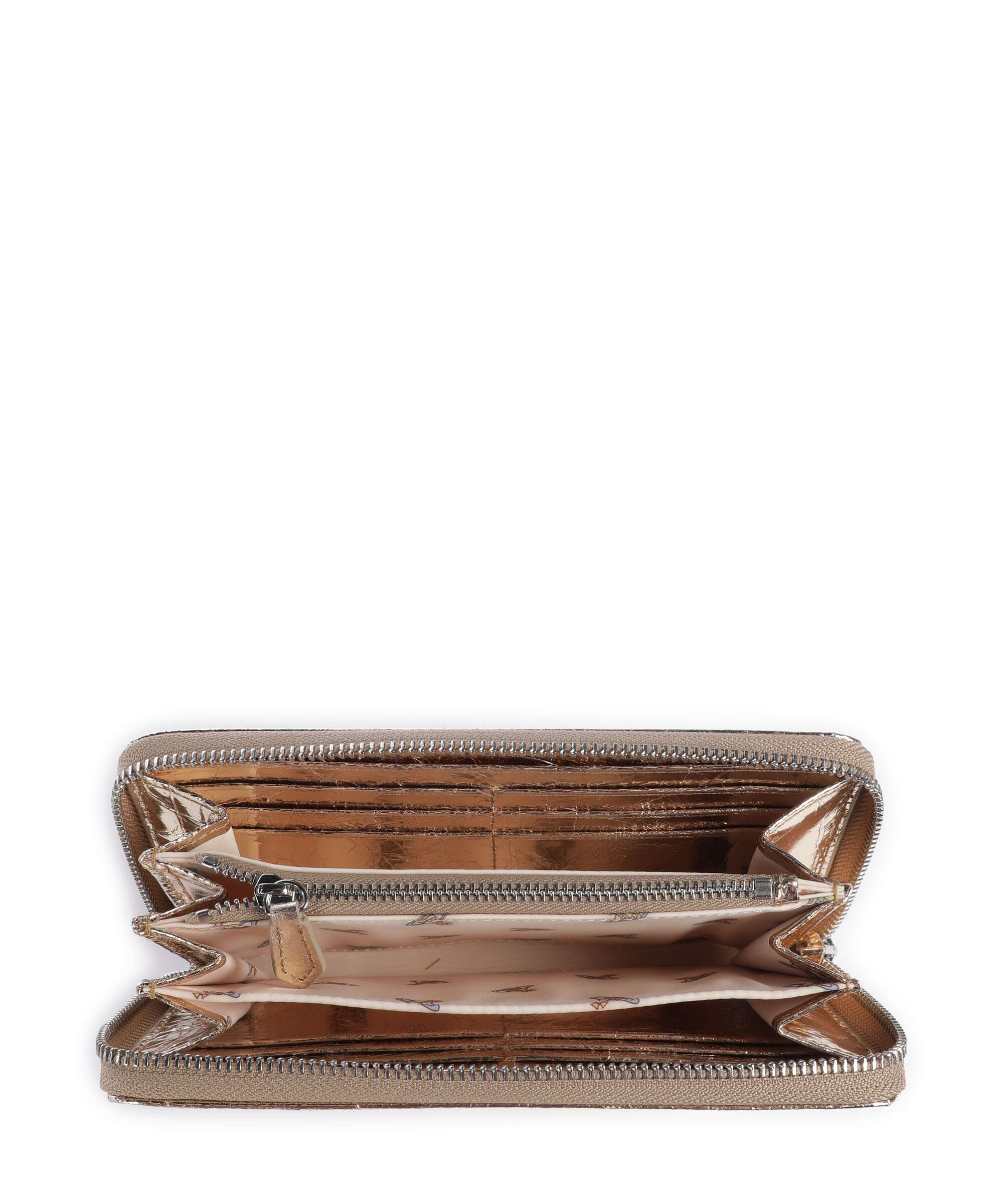 Vivienne Westwood Metallic Crinkle Classic Portfel gold - Image 2