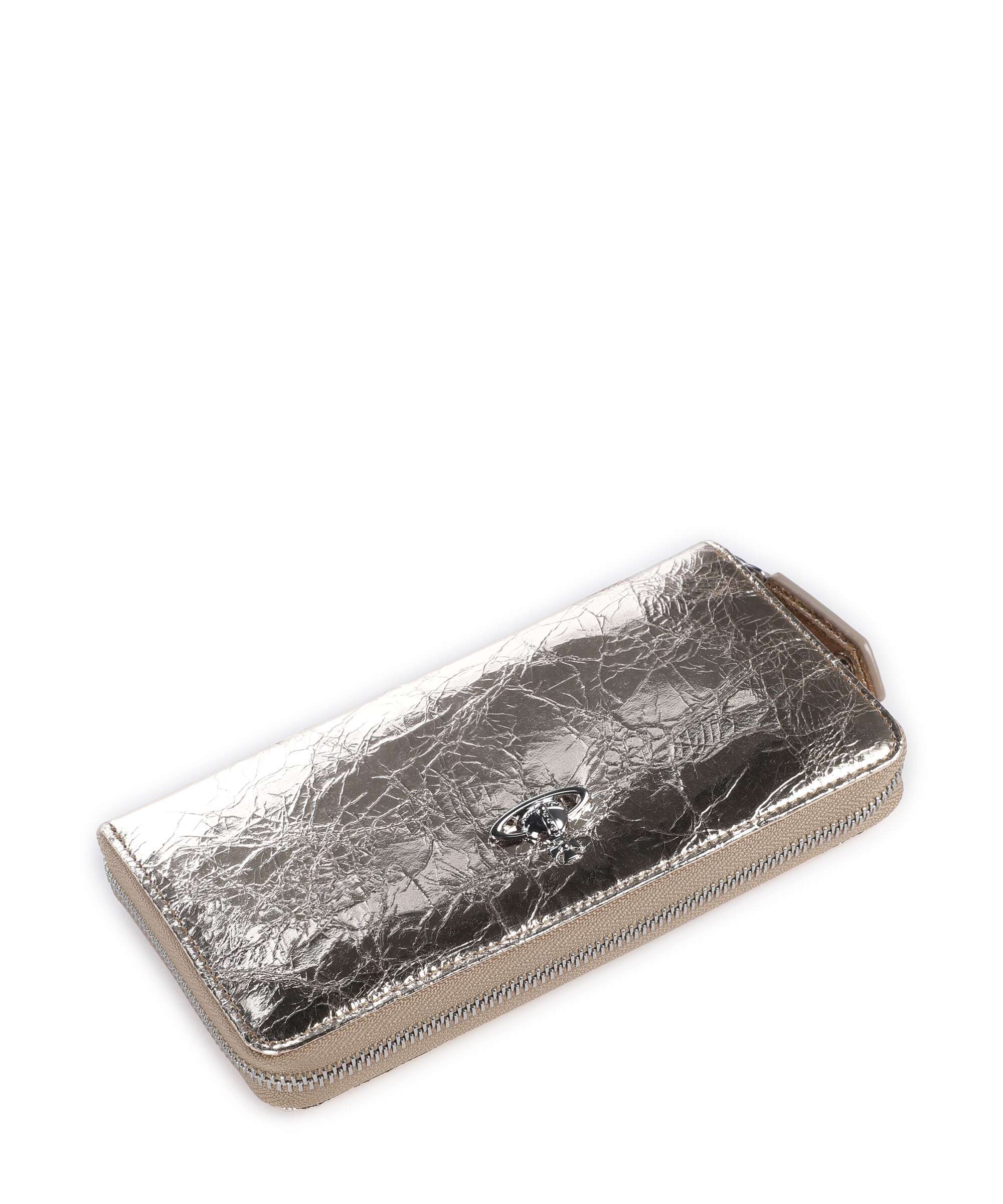 Vivienne Westwood Metallic Crinkle Classic Portfel gold - Image 4
