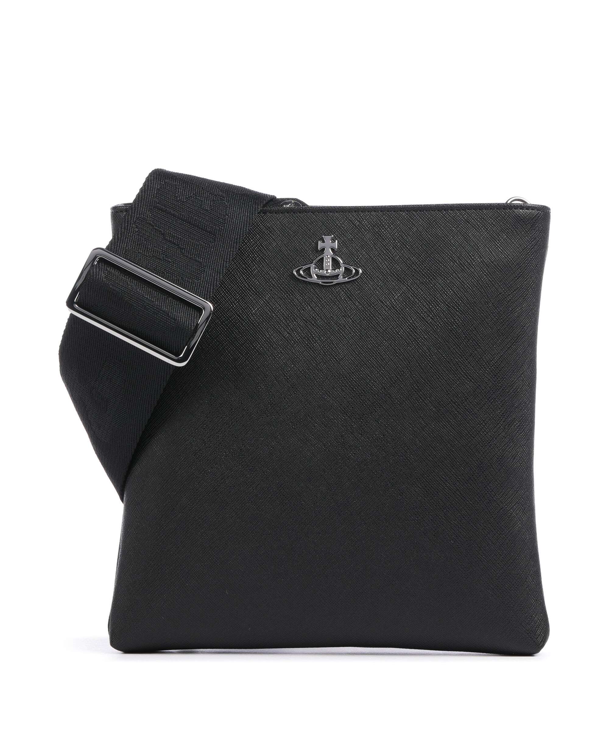 Vivienne Westwood Squire Square Saffiano Torba przez ramię black
