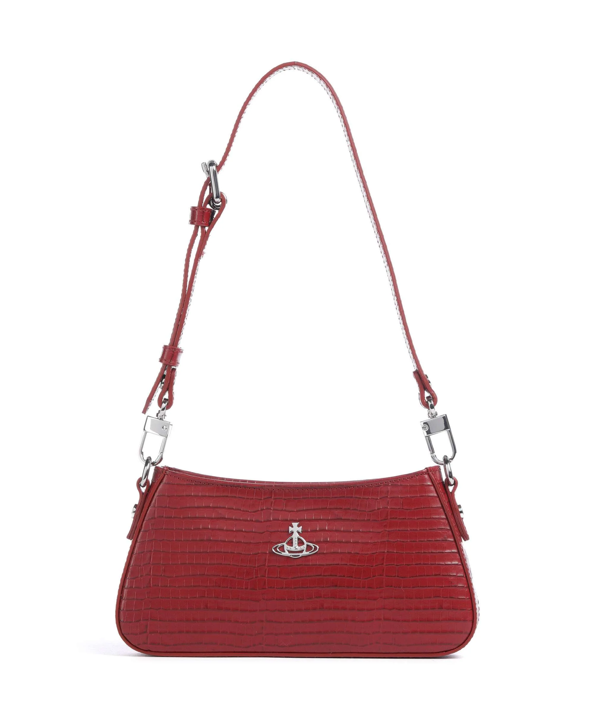 Vivienne Westwood Tasha Embossed Croc Mini Torba na ramię red