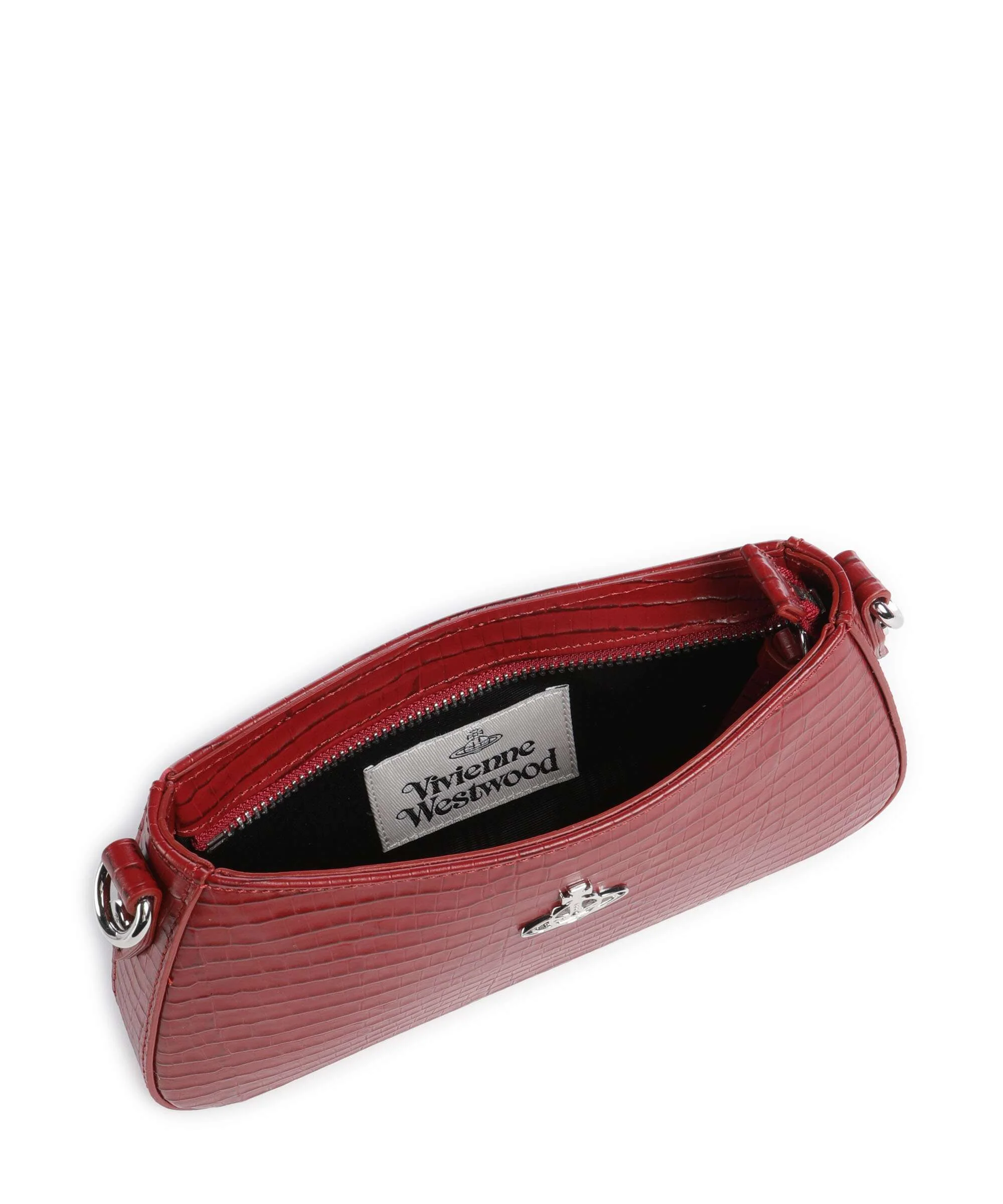 Vivienne Westwood Tasha Embossed Croc Mini Torba na ramię red - Image 6