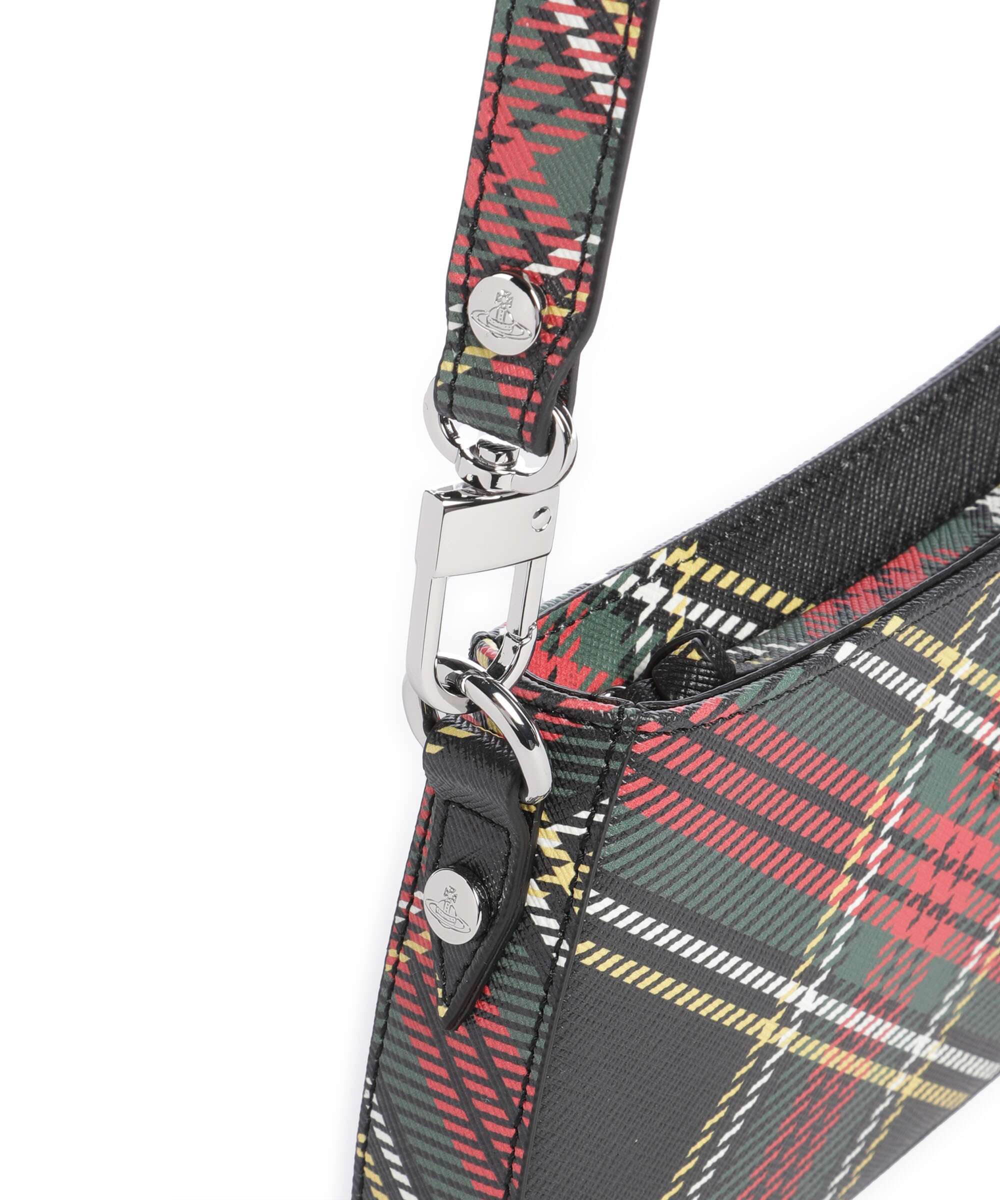 Vivienne Westwood Tasha Saffiano Printed Torba na ramię chelsea tartan - Image 4