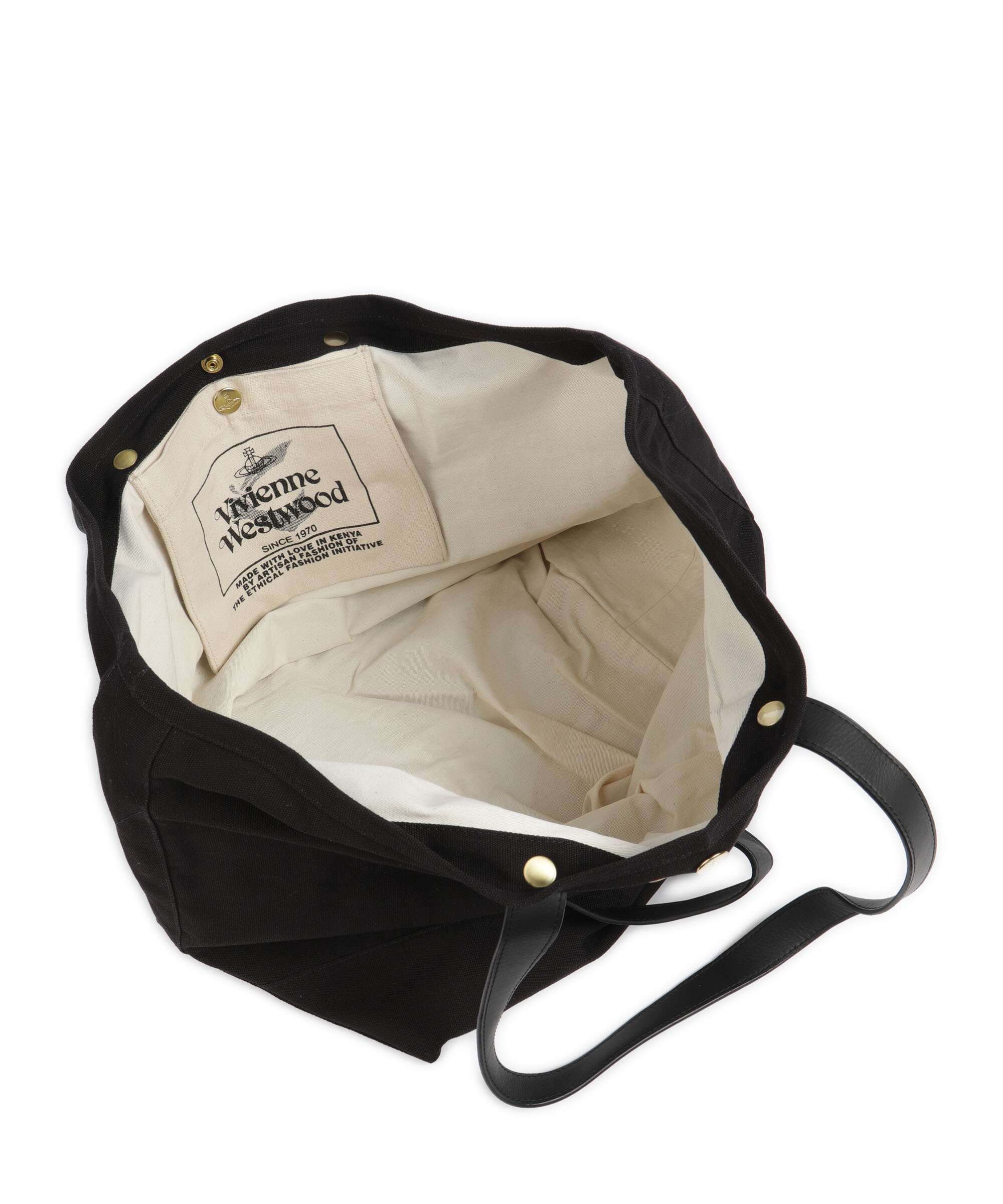 Vivienne Westwood Utility Canvas Torba na zakupy black - Image 6