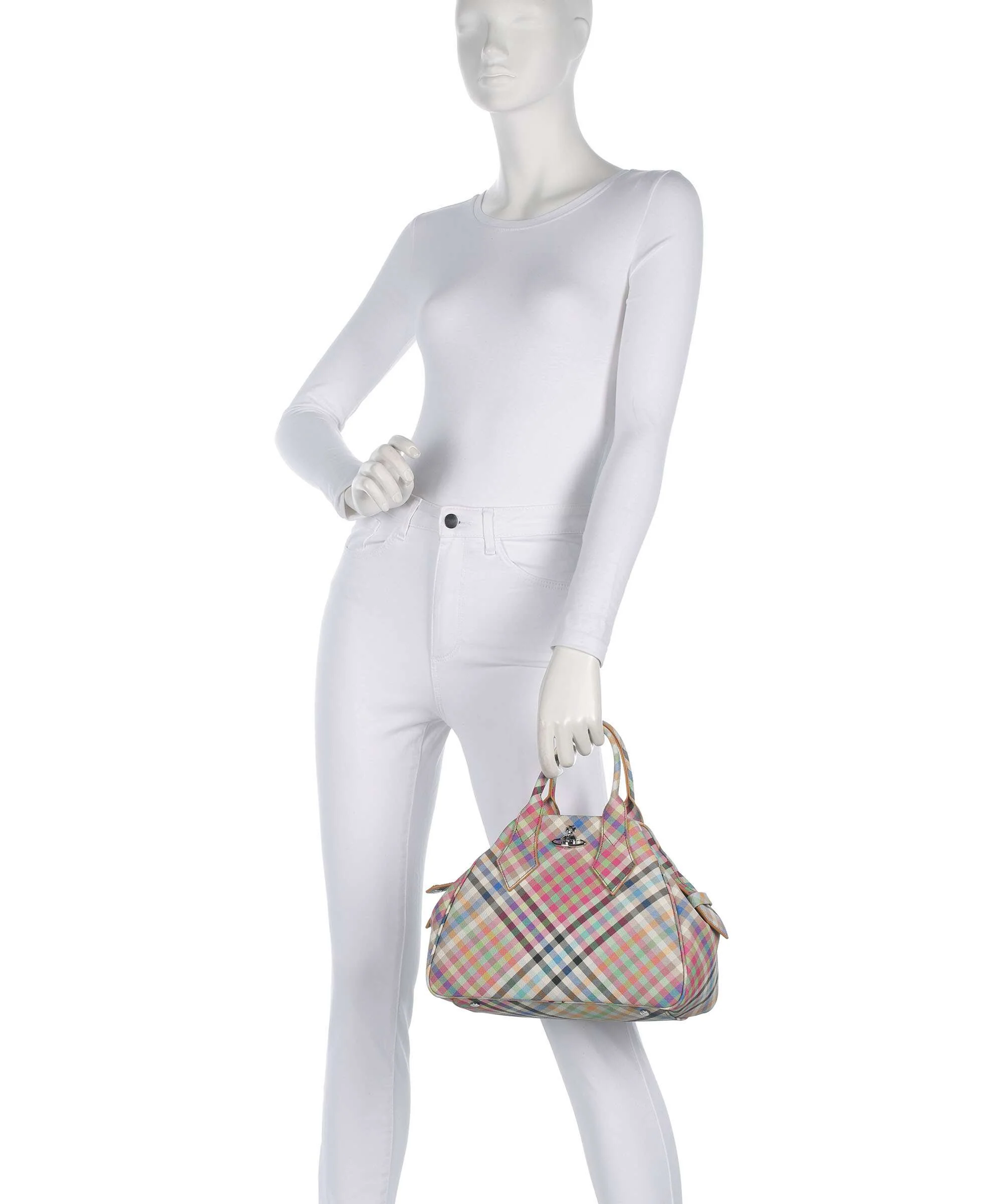 Vivienne Westwood Yasmine Buccia D'Arancia Medium Torebka heather plaid - Image 3