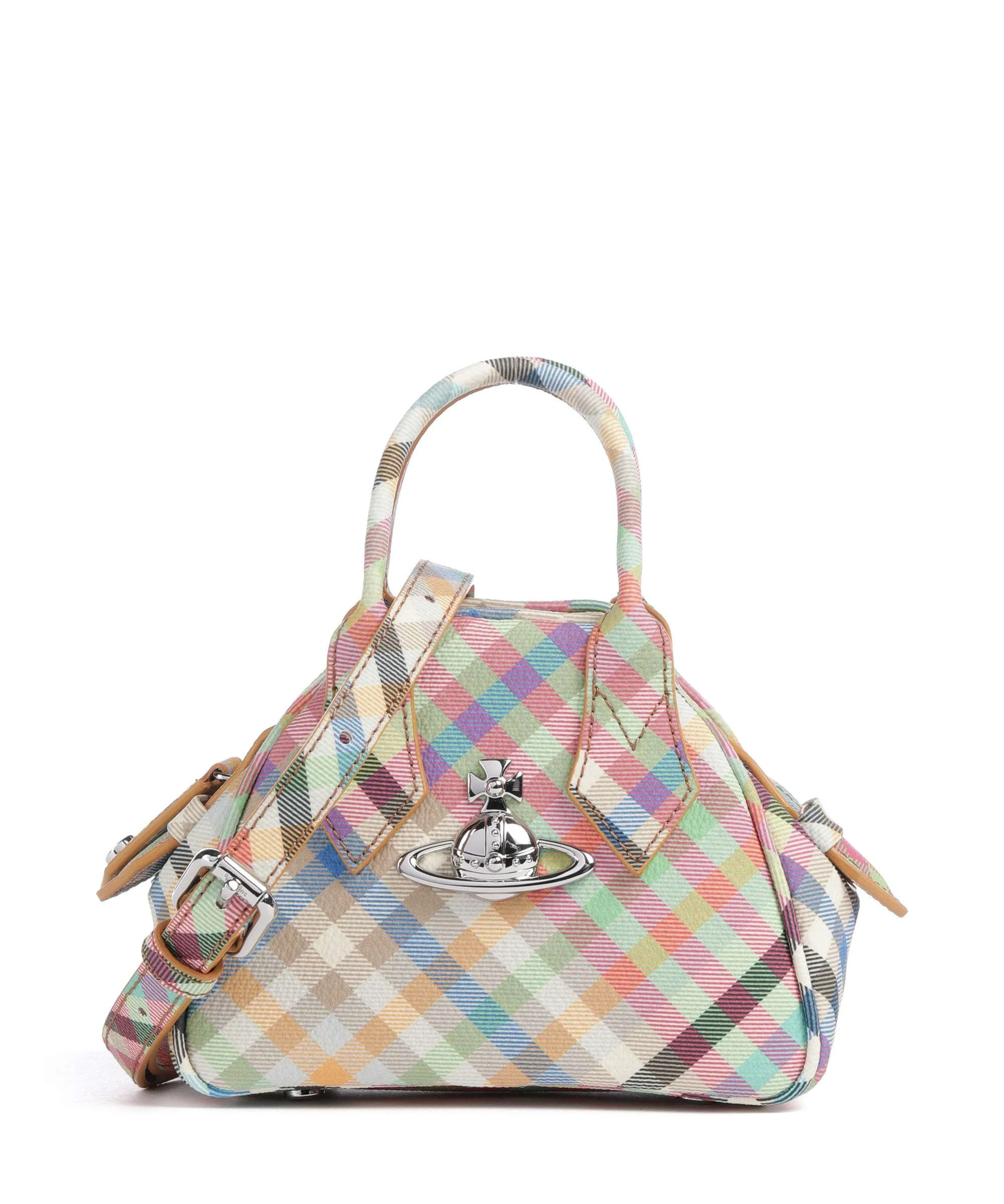 Vivienne Westwood Yasmine Buccia D'Arancia Mini Torba przez ramię heather plaid