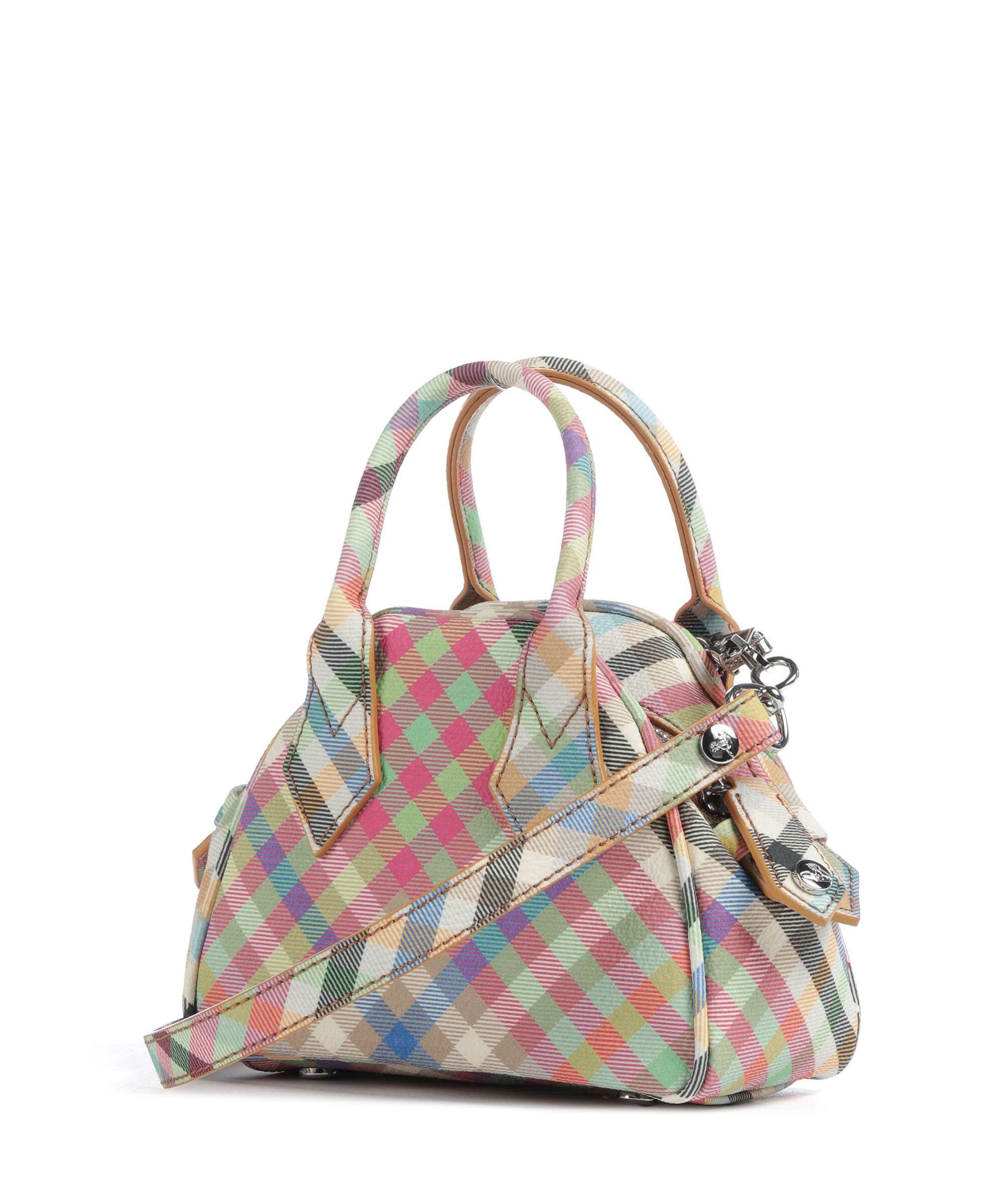 Vivienne Westwood Yasmine Buccia D'Arancia Mini Torba przez ramię heather plaid - Image 2