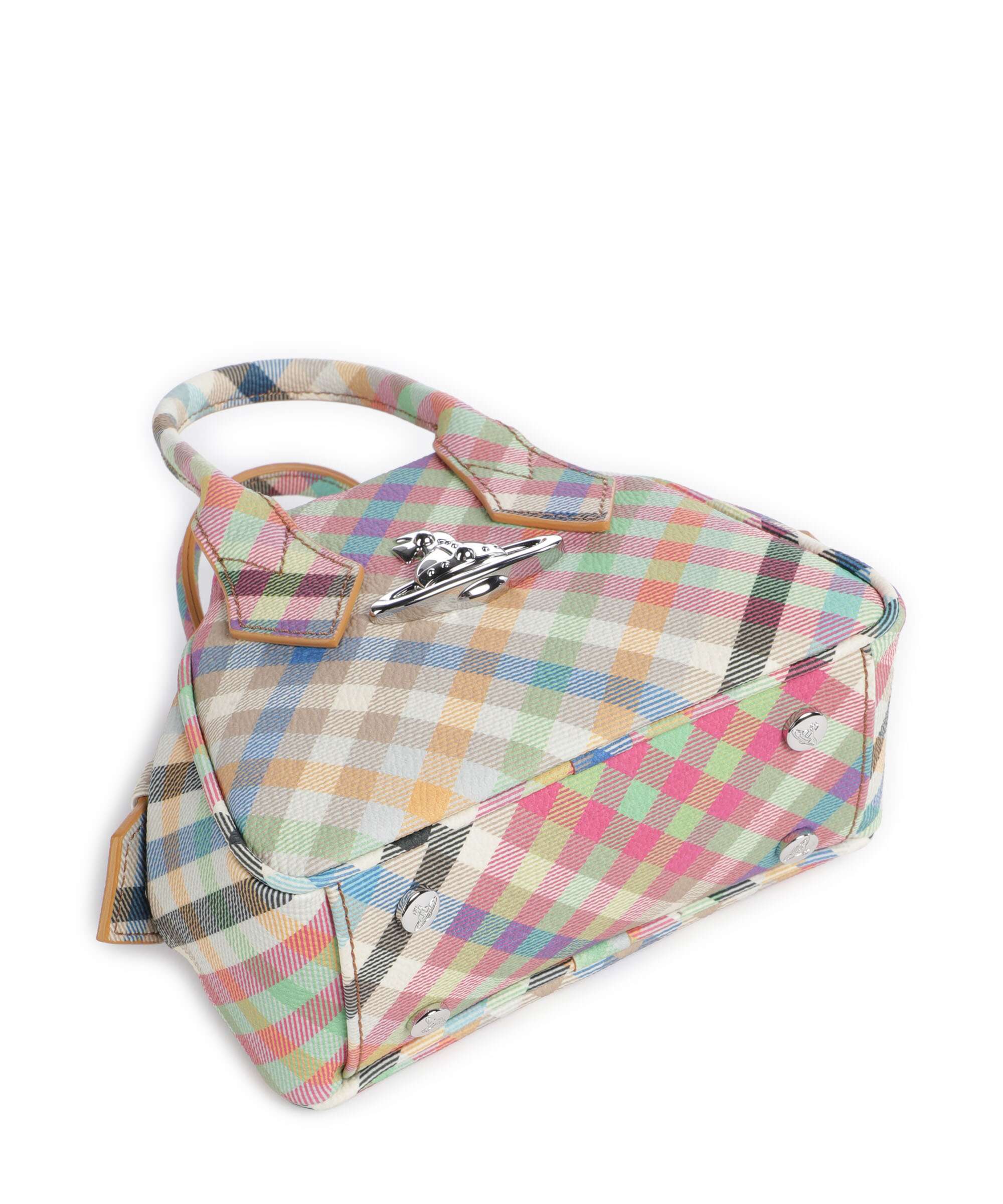Vivienne Westwood Yasmine Buccia D'Arancia Mini Torba przez ramię heather plaid - Image 5