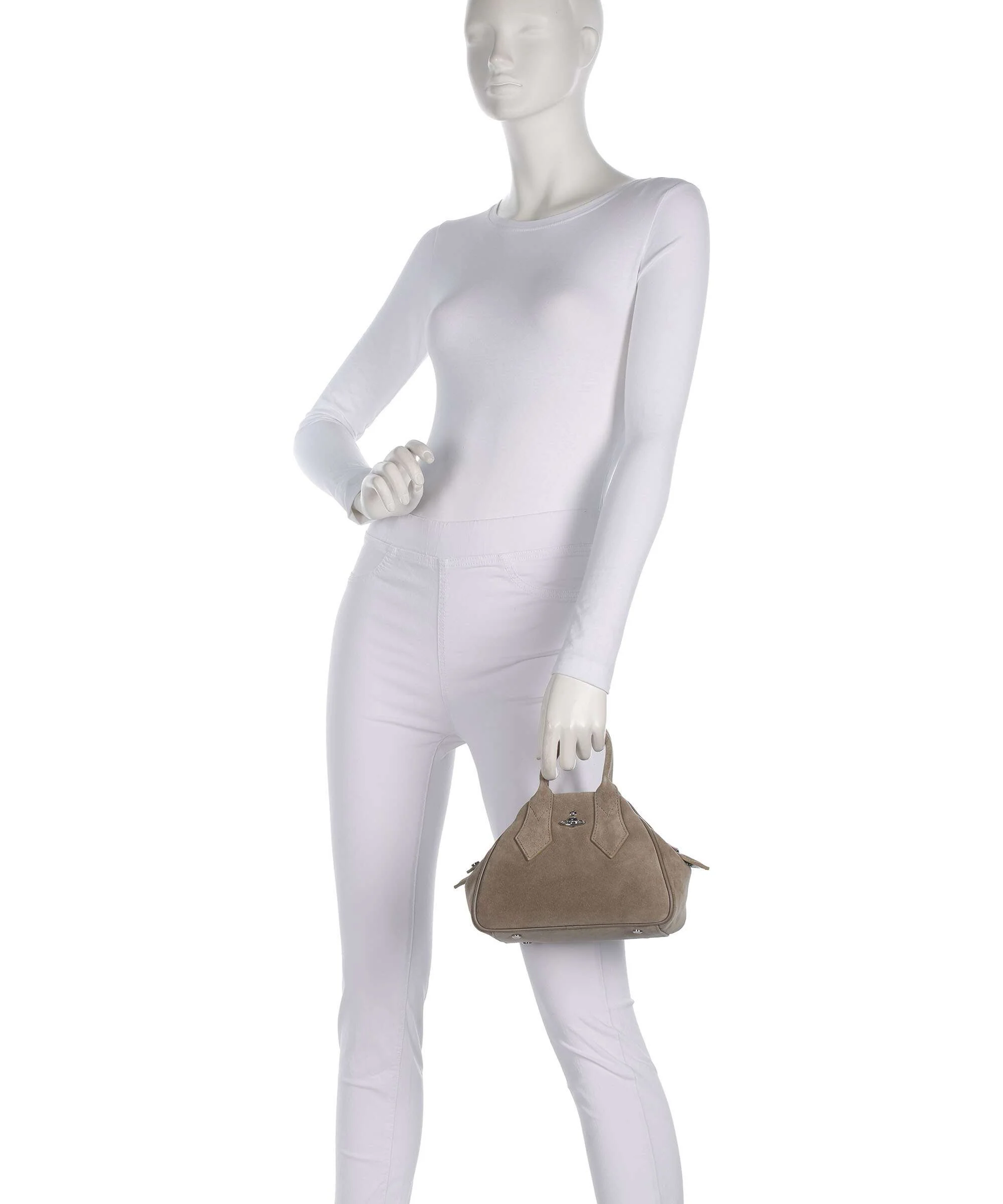 Vivienne Westwood Yasmine Suede Small Torebka stone - Image 3
